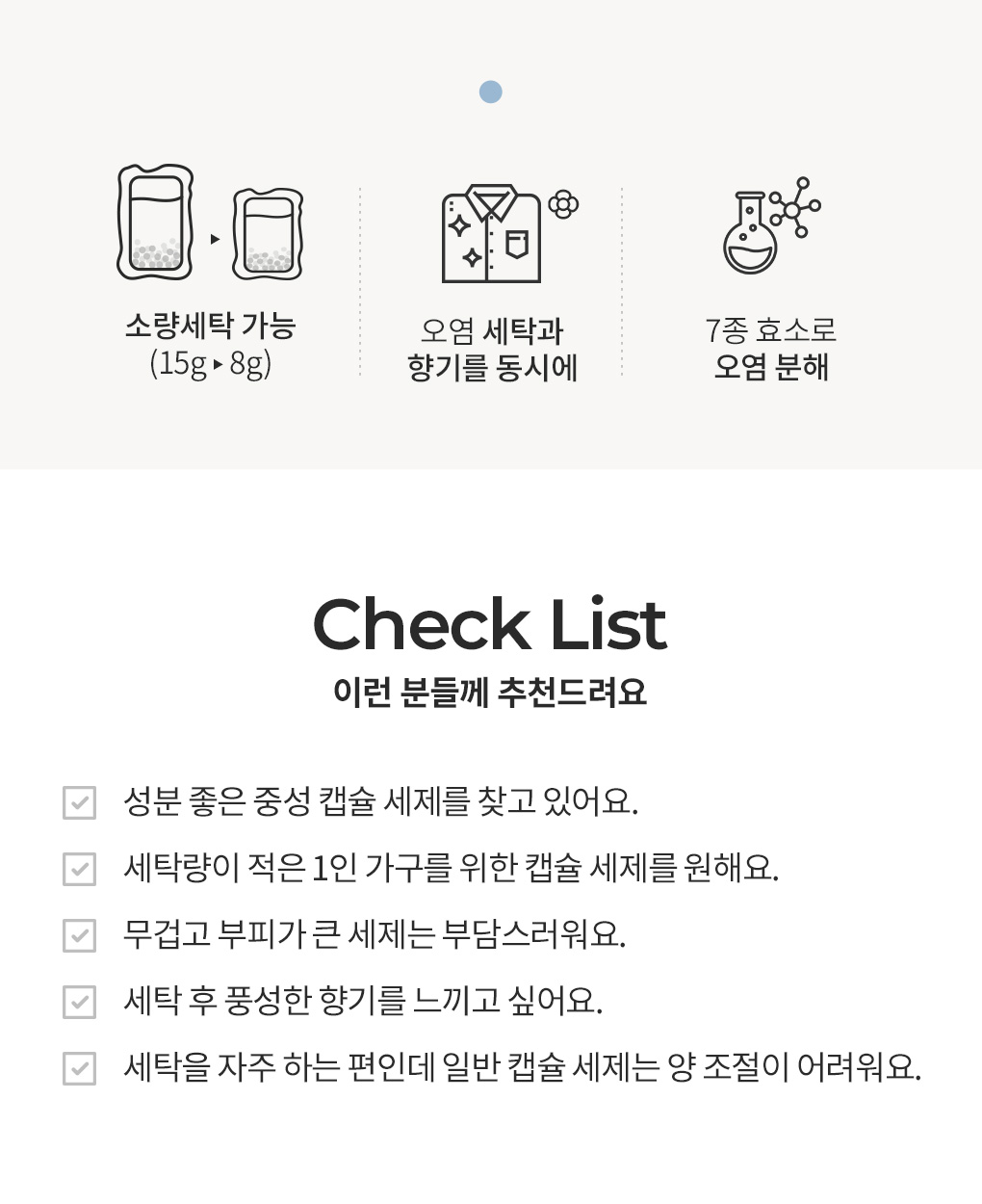 [추천]8g*50개입 미니 향기부스터 캡슐세탁세제 시그니처 1Box
