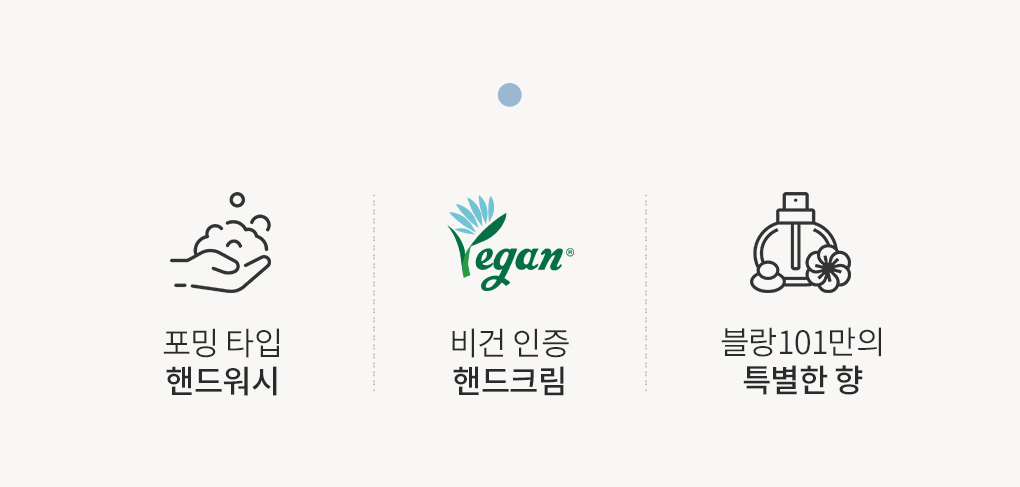 블랑101 핸드워시 2종 3가지 특징 소개
