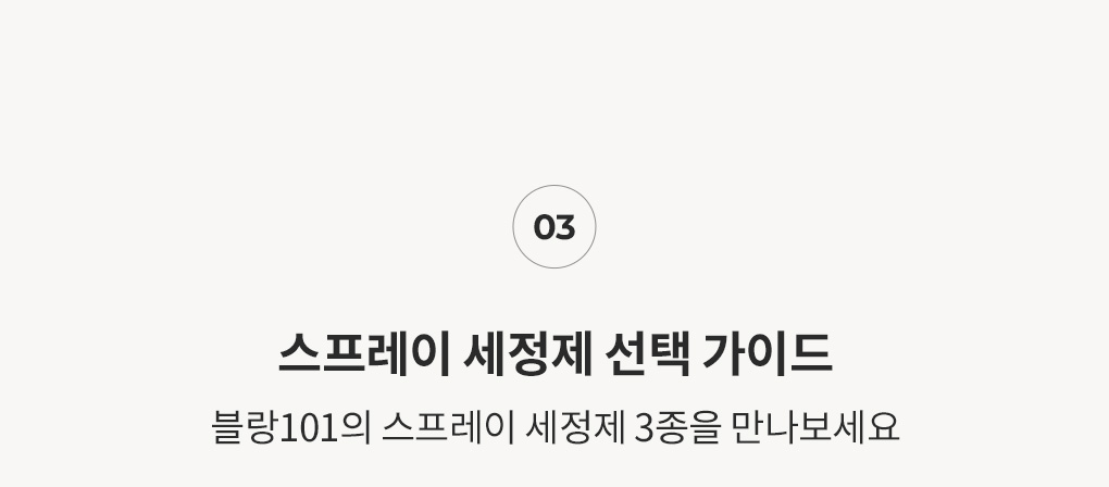 블랑101 스프레이 세정제 3종 선택 가이드