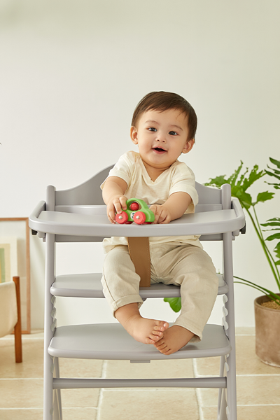 아펠 아기 하이체어_라벤더그레이(+쿠션+안전벨트+트레이매트)유아 식탁의자