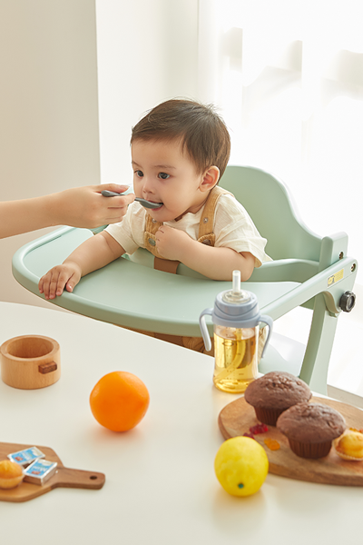 아펠 원목 하이체어_민트그린(+항균타올set+쿠션+안전벨트+트레이매트)유아식탁의자