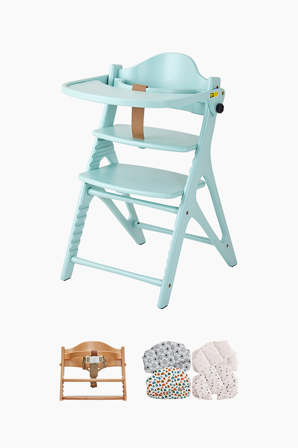 아펠 아기 하이체어_민트그린(+쿠션+안전벨트)유아 식탁의자